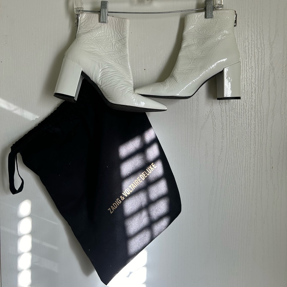 Zadig and Voltaire white boots